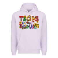 Lilac Tacos and tequila Premium Hoodie - NancyCooperArtShop