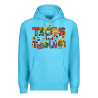 Ocean Blue Tacos and tequila Premium Hoodie - NancyCooperArtShop