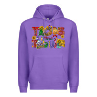 Purple Tacos and tequila Premium Hoodie - NancyCooperArtShop