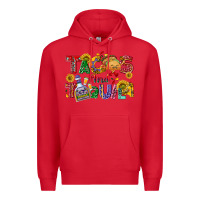 Red Tacos and tequila Premium Hoodie - NancyCooperArtShop