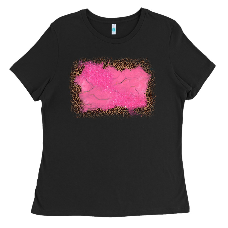 Gemstone Pink Leopard Background Ladies Tee by JahusDesignShop | Teevron