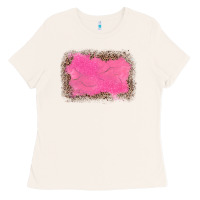 Bone gemstone pink leopard background Ladies Tee - JahusDesignShop