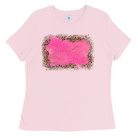 Bubblegum Pink gemstone pink leopard background Ladies Tee - JahusDesignShop
