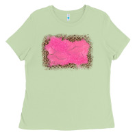 Matcha gemstone pink leopard background Ladies Tee - JahusDesignShop