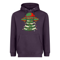 Plum Ufo Christmas Pine Tree Heavyweight Hoodie - Bettercallsaul