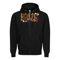 Black Mardi Gras love dog paw Zipper Hoodie - BundleAndBundleShop