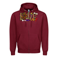 Burgundy Mardi Gras love dog paw Zipper Hoodie - BundleAndBundleShop