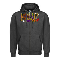 Charcoal Heather Mardi Gras love dog paw Zipper Hoodie - BundleAndBundleShop