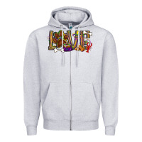 Heather Grey Mardi Gras love dog paw Zipper Hoodie - BundleAndBundleShop
