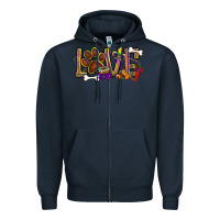 Navy Mardi Gras love dog paw Zipper Hoodie - BundleAndBundleShop