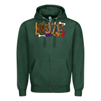 Sports Green Mardi Gras love dog paw Zipper Hoodie - BundleAndBundleShop