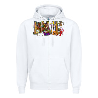 White Mardi Gras love dog paw Zipper Hoodie - BundleAndBundleShop