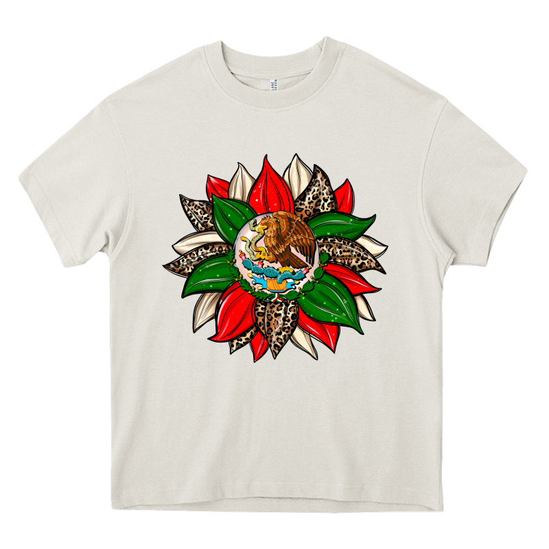 Mexican Flag Sunflower Heavy Core Tee by Zillion Design Studio | Teevron