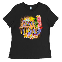 Black tan tipsy summer Ladies Tee - texasbilliewilder