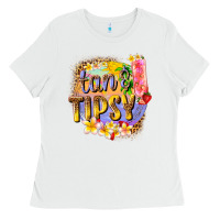 White tan tipsy summer Ladies Tee - texasbilliewilder