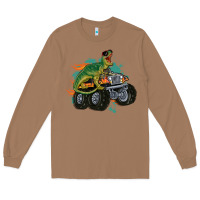 Monster Truck And T Rex Dinosaur Long Sleeve Tee | Teevron
