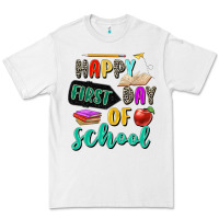 White happy first day of school Premium Tee - Zillion Design Studio