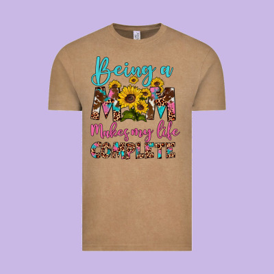 Being A Mom Makes My Life Complete Vintage Tee Designed By Artiststas