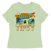 Matcha tanned and tipsy Ladies Tee - texasbilliewilder