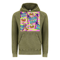 Vintage Olive hello summer and beer seamless pattern Vintage Hoodie - BundleAndBundleShop