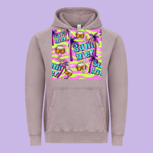 Hello Summer And Beer Seamless Pattern Vintage Hoodie Designed By Bundleandbundleshop