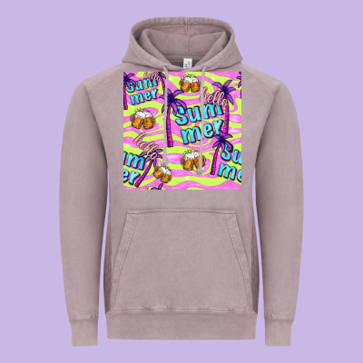 Hello Summer And Beer Seamless Pattern Vintage Hoodie Designed By Bundleandbundleshop