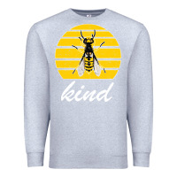 Heather Grey Bee Kind Premium Sweatshirt - Bettercallsaul