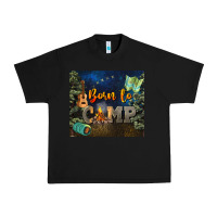 Black born to camp Urban Heavy Tee - NancyCooperArtShop