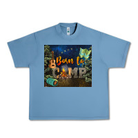 Pebble Blue born to camp Urban Heavy Tee - NancyCooperArtShop