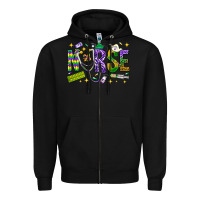 Black Mardi Gras nurse Zipper Hoodie - BundleAndBundleShop