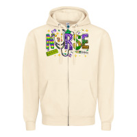 Sandshell Mardi Gras nurse Zipper Hoodie - BundleAndBundleShop