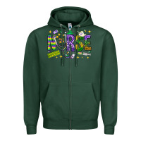 Sports Green Mardi Gras nurse Zipper Hoodie - BundleAndBundleShop