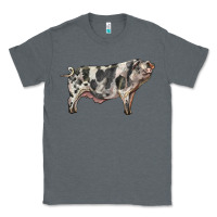 Charcoal Heather Spotted Pig Classic Tee - LillyAllenDesigns