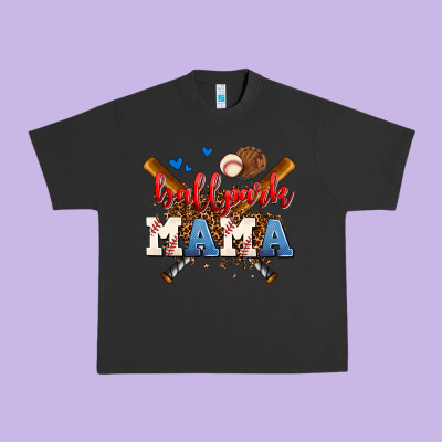 Ballpark Mama Urban Heavy Tee Designed By Adodesignshop