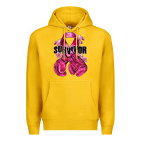 Lemon Survivor Breast Cancer with boxing gloves Premium Hoodie - NancyCooperArtShop