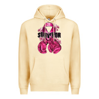 Pina Colada Survivor Breast Cancer with boxing gloves Premium Hoodie - NancyCooperArtShop