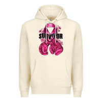 Sandshell Survivor Breast Cancer with boxing gloves Premium Hoodie - NancyCooperArtShop
