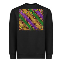 Black mardi gras leopard glitter bead Heavyweight Sweatshirt - BarkalooDesign