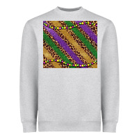 Heather Grey mardi gras leopard glitter bead Heavyweight Sweatshirt - BarkalooDesign