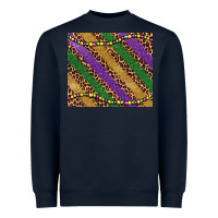 Navy mardi gras leopard glitter bead Heavyweight Sweatshirt - BarkalooDesign