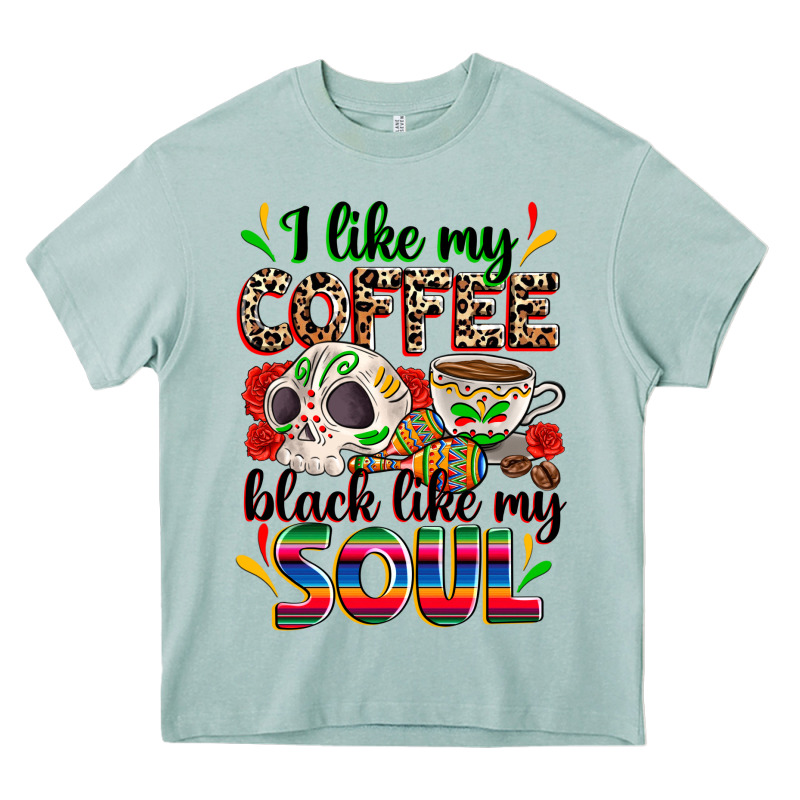 I Like My Coffee Black Like My Soul Heavy Core Tee by Zillion Design Studio | Teevron
