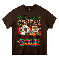 Chocolate Brown i like my coffee black like my soul Heavy Core Tee - Zillion Design Studio
