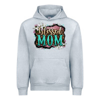 Heather Grey blessed mom Urban Hoodie - OliviaCreatesArt