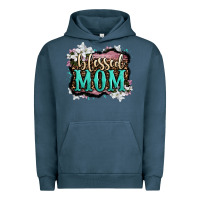Pigment Midnight Navy blessed mom Urban Hoodie - OliviaCreatesArt