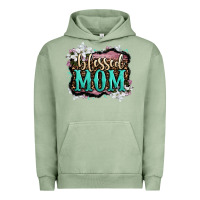 Pigment Oil Green blessed mom Urban Hoodie - OliviaCreatesArt