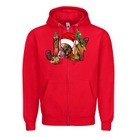 Red joy christmas with horse bbs Zipper Hoodie - BundleAndBundleShop