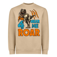 Mushroom i'm four hear me roar dinosaur birthday Heavyweight Sweatshirt - LillyAllenDesigns