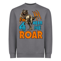 Storm i'm four hear me roar dinosaur birthday Heavyweight Sweatshirt - LillyAllenDesigns