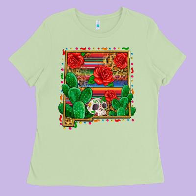 New Mexico Map Ladies Tee Designed By Zillion Design Studio