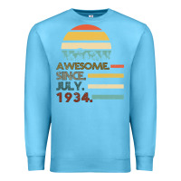 Ocean Blue Awesome Since JULY 1934 Premium Sweatshirt - Bettercallsaul